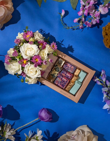 Plateau Chocolat & Fleurs Fraiches PF