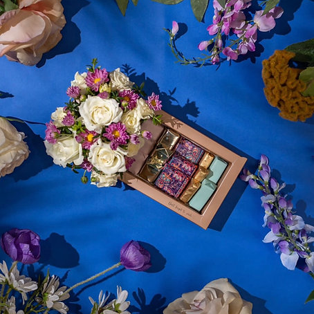 Plateau Chocolat & Fleurs Fraiches PF