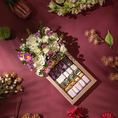 Plateau Chocolat & Fleurs Fraiches GF