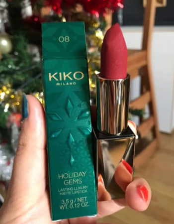 KIKO HOLIDAY GEMS LASTING LUXURY MATTE LIPSTICK NUMERO 08 3.5G KIKO HOLIDAY GEMS LASTING LUXURY MATTE LIPSTICK NUMERO 08 3.5G