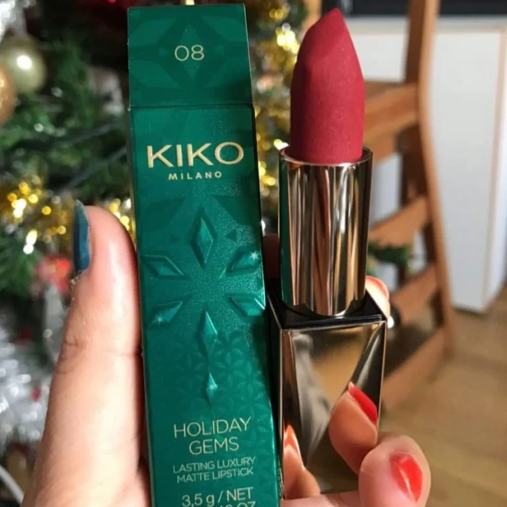 KIKO HOLIDAY GEMS LASTING LUXURY MATTE LIPSTICK NUMERO 08 3.5G