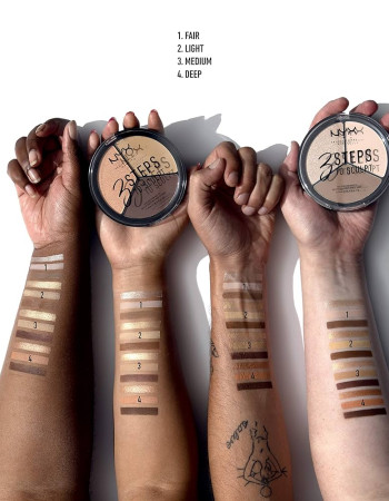 NYX 3 STEPS TO SCULPT PALETTE SCULPTANTE POUR LE VISAGE EN 3 ETAPES 5G