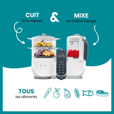 Babymoov Nutribaby (+) Robot Cuiseur Multifonctions Blanc Babymoov Nutribaby (+) Robot Cuiseur Multifonctions Blanc