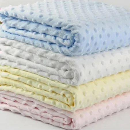 Couverture Douce à Pois pour bébé - Bleu