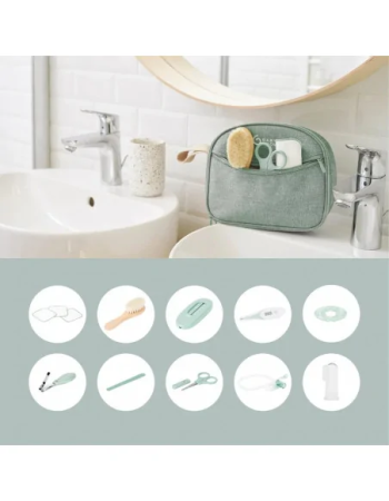 Babymoov Trousse de toilette Trousse de soin Matcha 10 accessoires