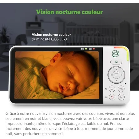 Babyphone Vidéo avec Wifi LCD HD 5" 720p Panoramique Inclinaison à 360° avec caméra Zoom 8X