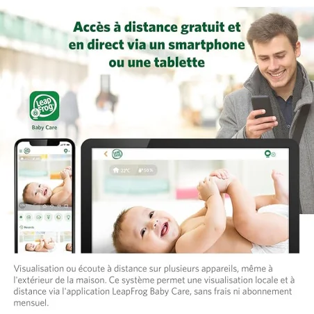 Babyphone Vidéo avec Wifi LCD HD 5" 720p Panoramique Inclinaison à 360° avec caméra Zoom 8X