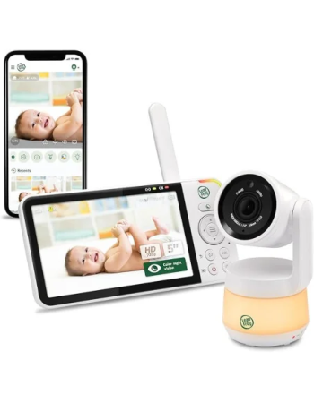 Babyphone Vidéo avec Wifi LCD HD 5" 720p Panoramique Inclinaison à 360° avec caméra Zoom 8X