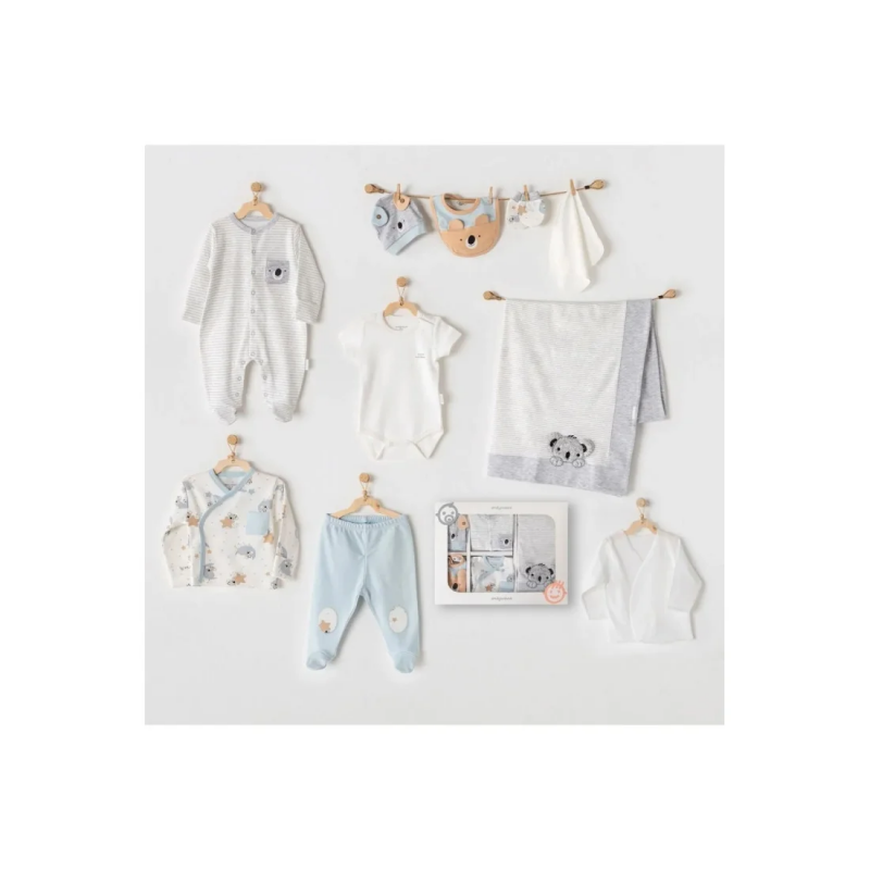 Coffret naissance 100% coton 10 pièces pour nouveau-né - Panda