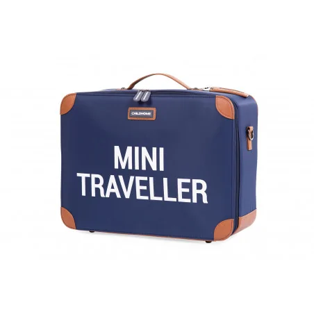 Childhome Valise Enfant Mini Traveller Navy Blanc