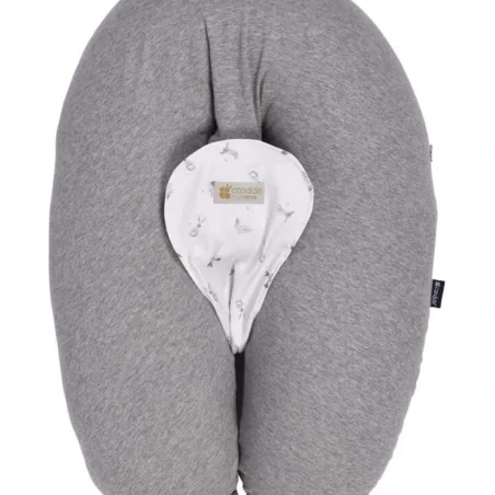 Candide Coussin Multirelax 3en1 - Gris Chiné Lapin