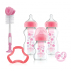 Dr Brown's Pack cadeau Biberons Anti-coliques à Col large - Rose