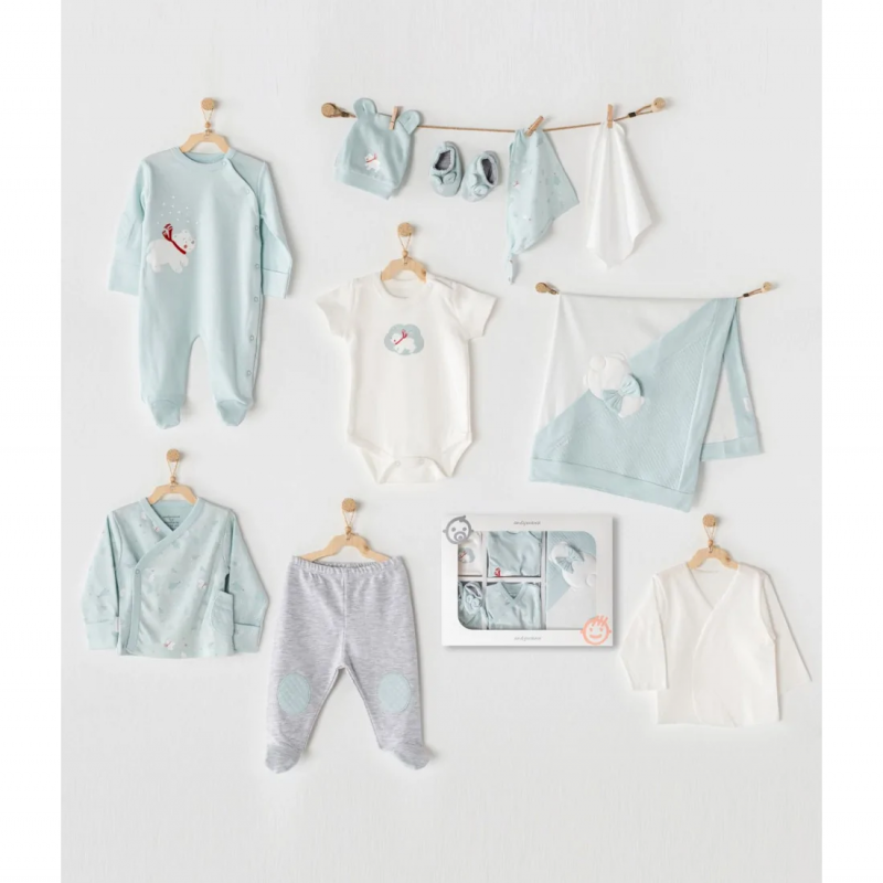 Coffret naissance 100% coton 10 pièces Snow