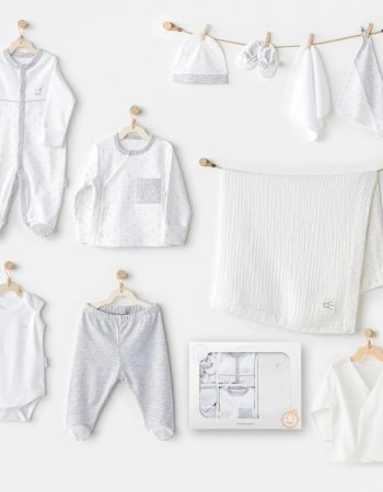 Coffret naissance 100% coton 10 pièces pour nouveau-né - Crown