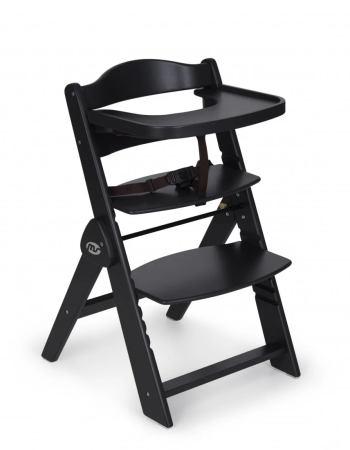 MS Innovaciones Chaise haute évolutive en bois de 6 à 10 ans - Noir