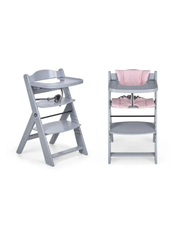 MS Innovaciones Chaise haute évolutive en bois de 6 à 10 ans - Gris