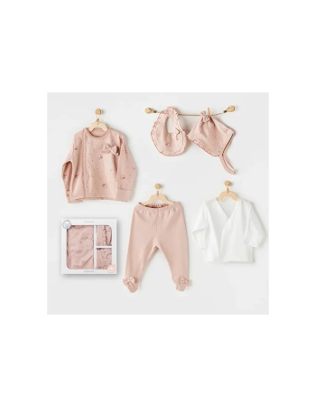 Coffret Naissance 100% Coton 5 Pièces - Flower