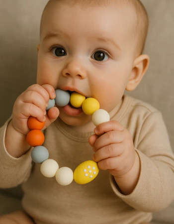 Anneau de dentition - Citron -Gris