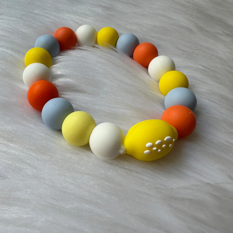 Anneau de dentition - Citron -Gris Anneau de dentition - Citron -Gris