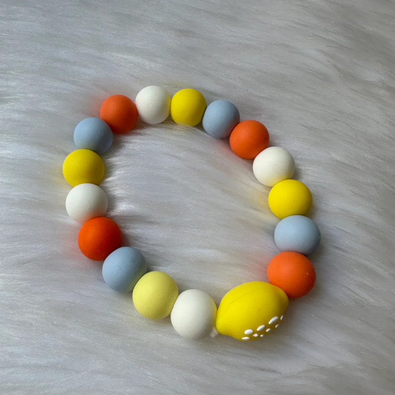 Anneau de dentition - Citron -Gris Anneau de dentition - Citron -Gris