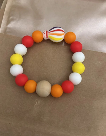 Anneau de dentition - Montgolfière Orange -