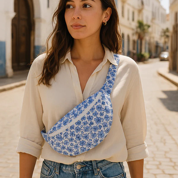 Banane - Fleurs Bleues