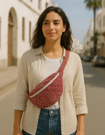 Banane - Pointe de croix - Fushia