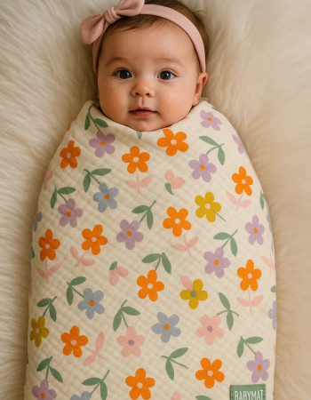 Couverture Mi-Saison - Marguerite - 100x80cm