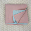Couverture Mi-Saison- Rose x Bleu.100x100cm