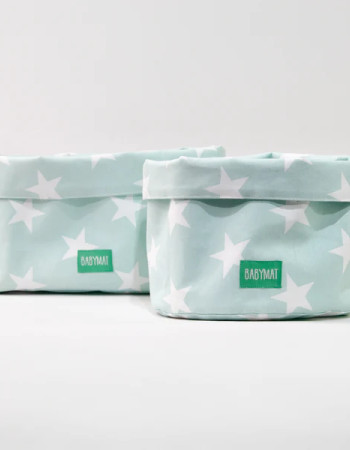 Duo de Paniers - Vert Étoiles Blanches