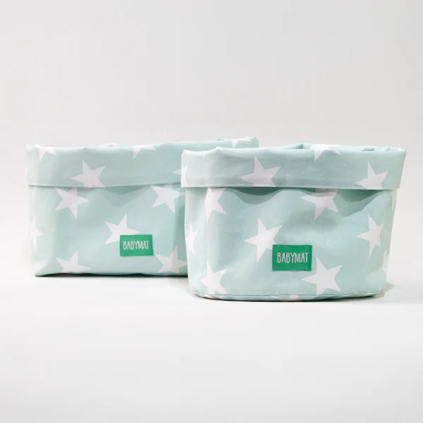 Duo de Paniers - Vert Étoiles Blanches