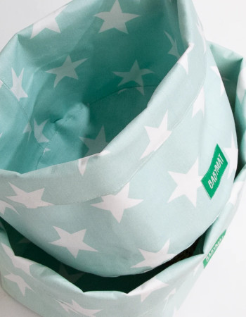 Duo de Paniers - Vert Étoiles Blanches