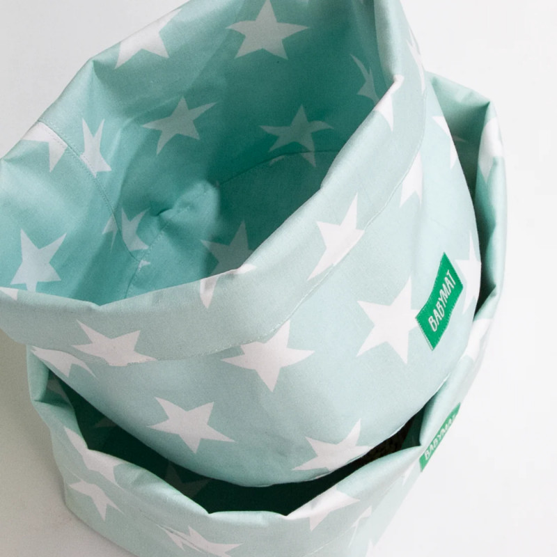 Duo de Paniers - Vert Étoiles Blanches