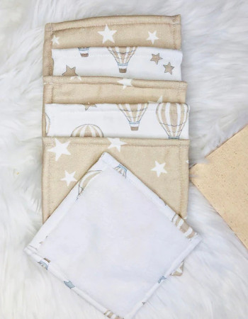Lingettes - Montgolfière Beige