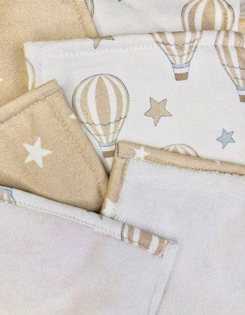 Lingettes - Montgolfière Beige