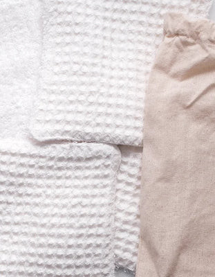 Lingettes - Nid d'abeille - Blanc 