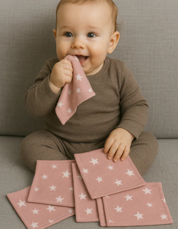 Lingettes - Petit Coton - Étoile Rose 
