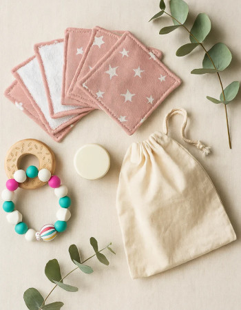 Lingettes - Petit Coton - Étoile Rose 