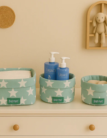 Paniers - Vert Étoiles Blanches