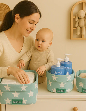 Paniers - Vert Étoiles Blanches