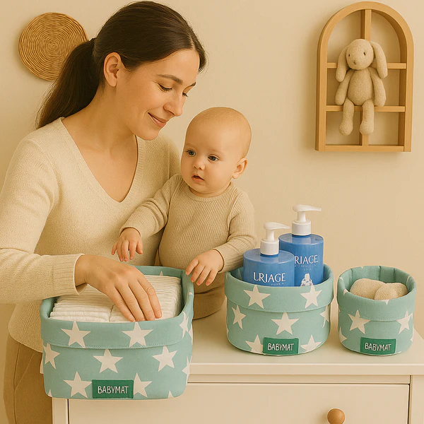 Paniers - Vert Étoiles Blanches