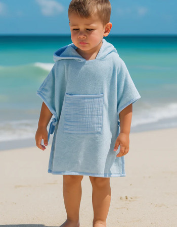 Poncho de plage - Bleu