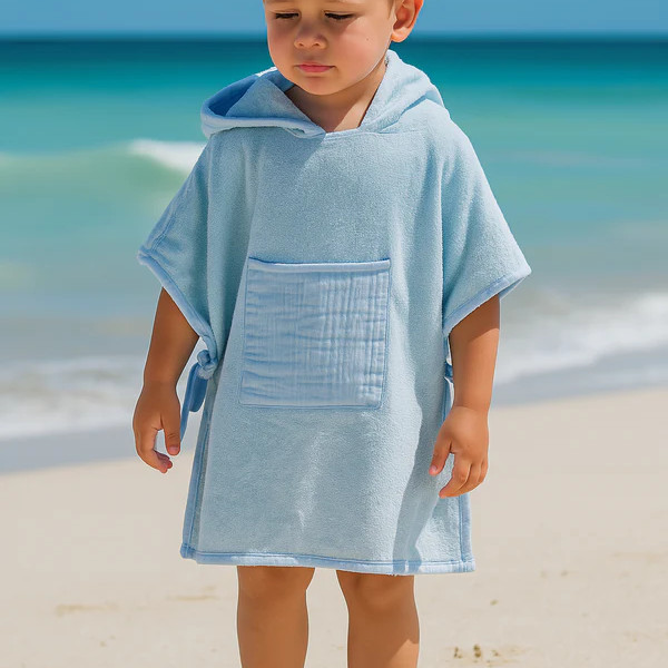 Poncho de plage - Bleu