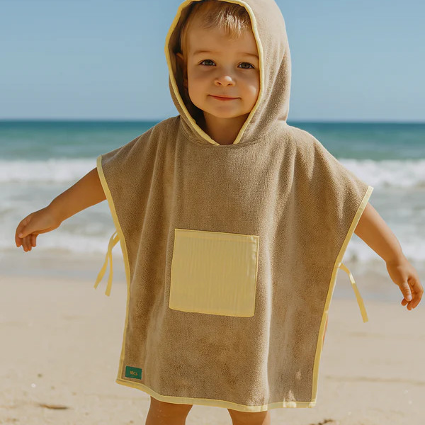 Poncho de plage - Jaune