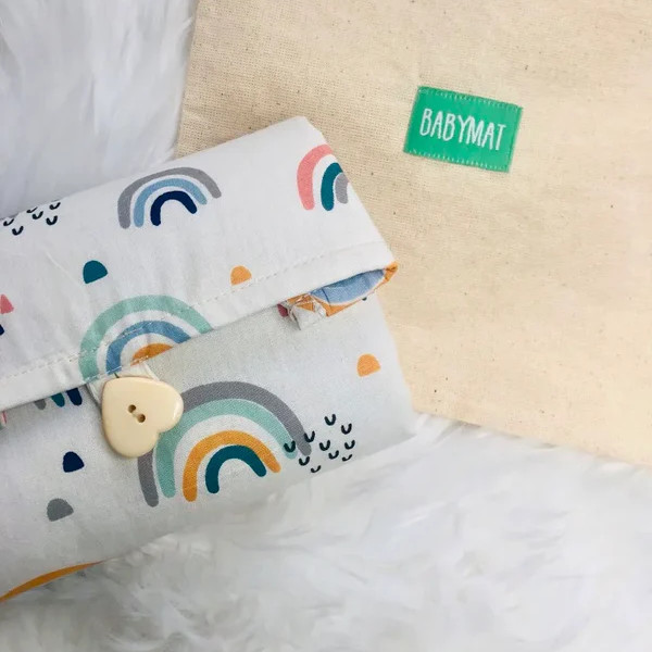 Tapis À Langer - Rainbow Bleu