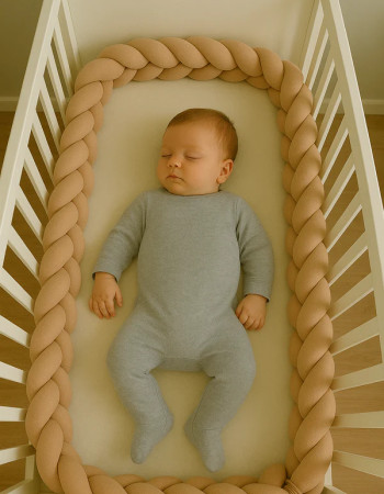 Tour de lit tressé - Beige Clair