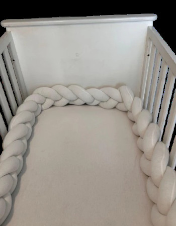 Tour de lit tressé - Blanc