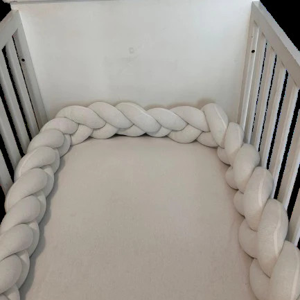 Tour de lit tressé - Blanc