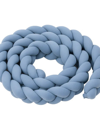 Tour de lit tressé - Bleu Ciel