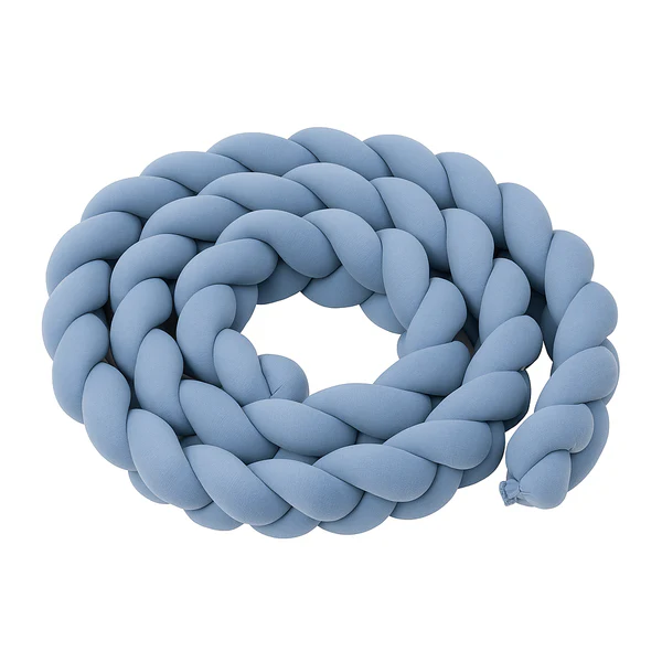 Tour de lit tressé - Bleu Ciel